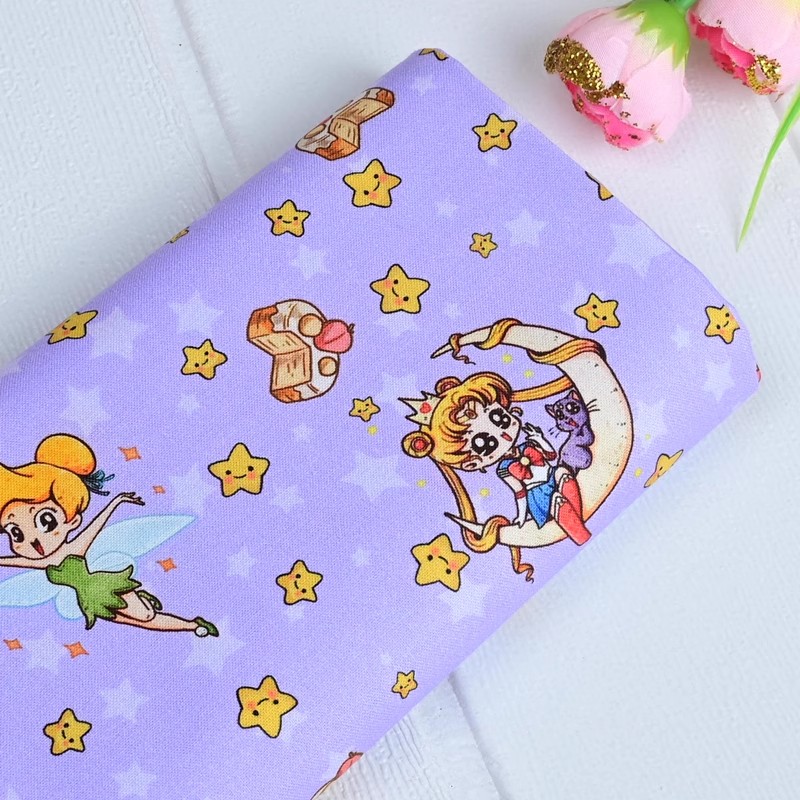 Textile And Sewing Materials - 세일러 문 별 만화 소녀 DIY