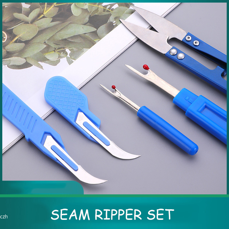 Sewing Kit - 5개입 블루 재봉 리퍼 키트, 실