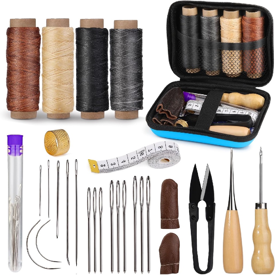 Sewing Tas - BUDDUR 가죽 재봉 도구 키트, 왁스