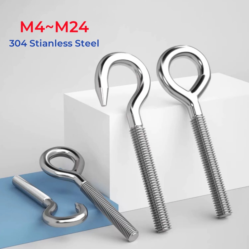 Hook Eye Fastener - 304 스테인리스 스틸 양눈 나사 볼트