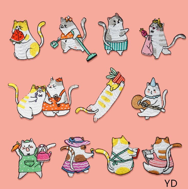 Sewing Id - 신상품 10개 동물 자수 패치 다림질