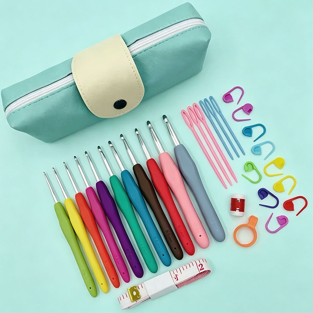 Sewing Kit - 37개 크로셰 훅 세트, 보관 가방