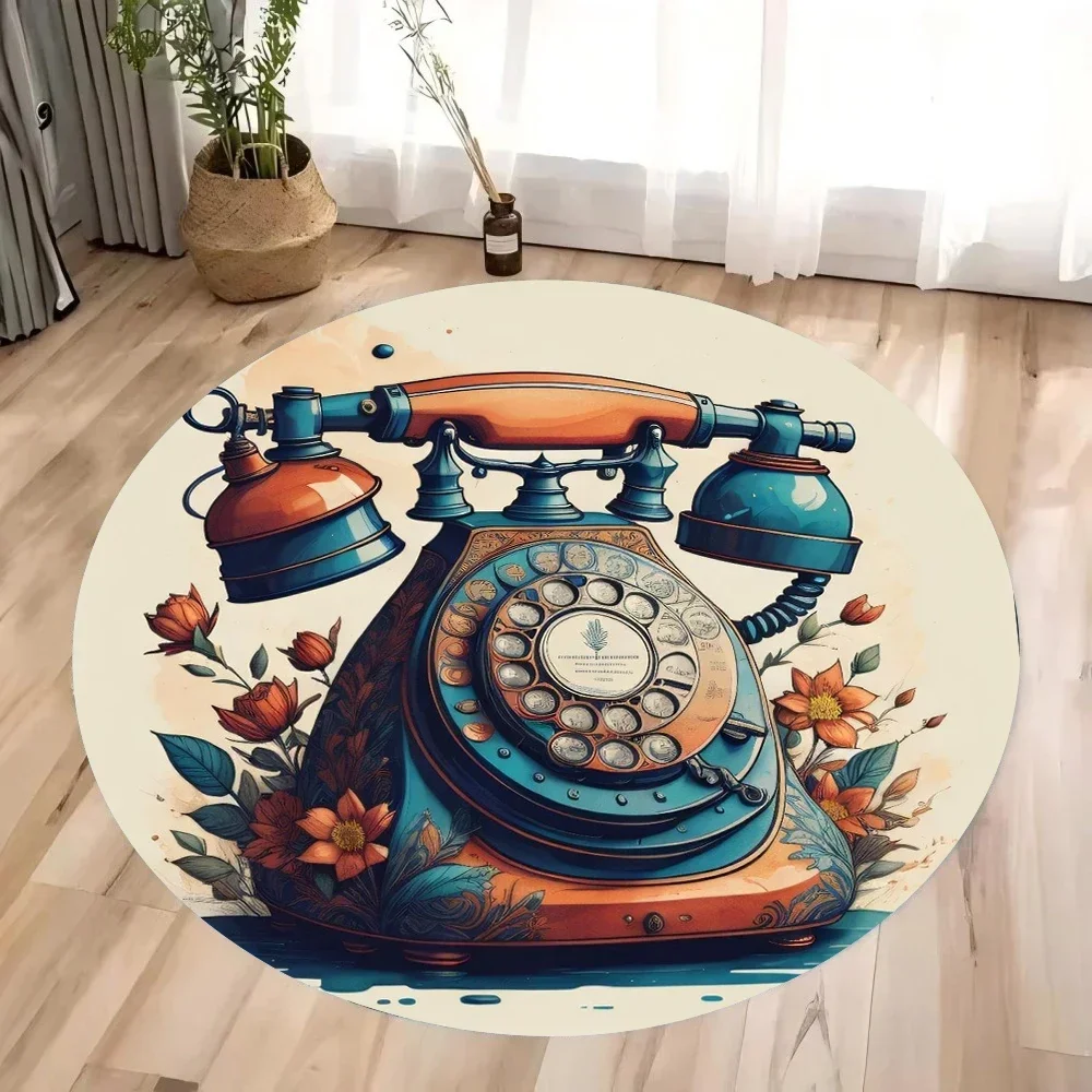 ~O~빈티지 재봉틀 원형 러그 – 침실, 식당 및 아늑 - Sewing Machine In Textile 리뷰 및 가격