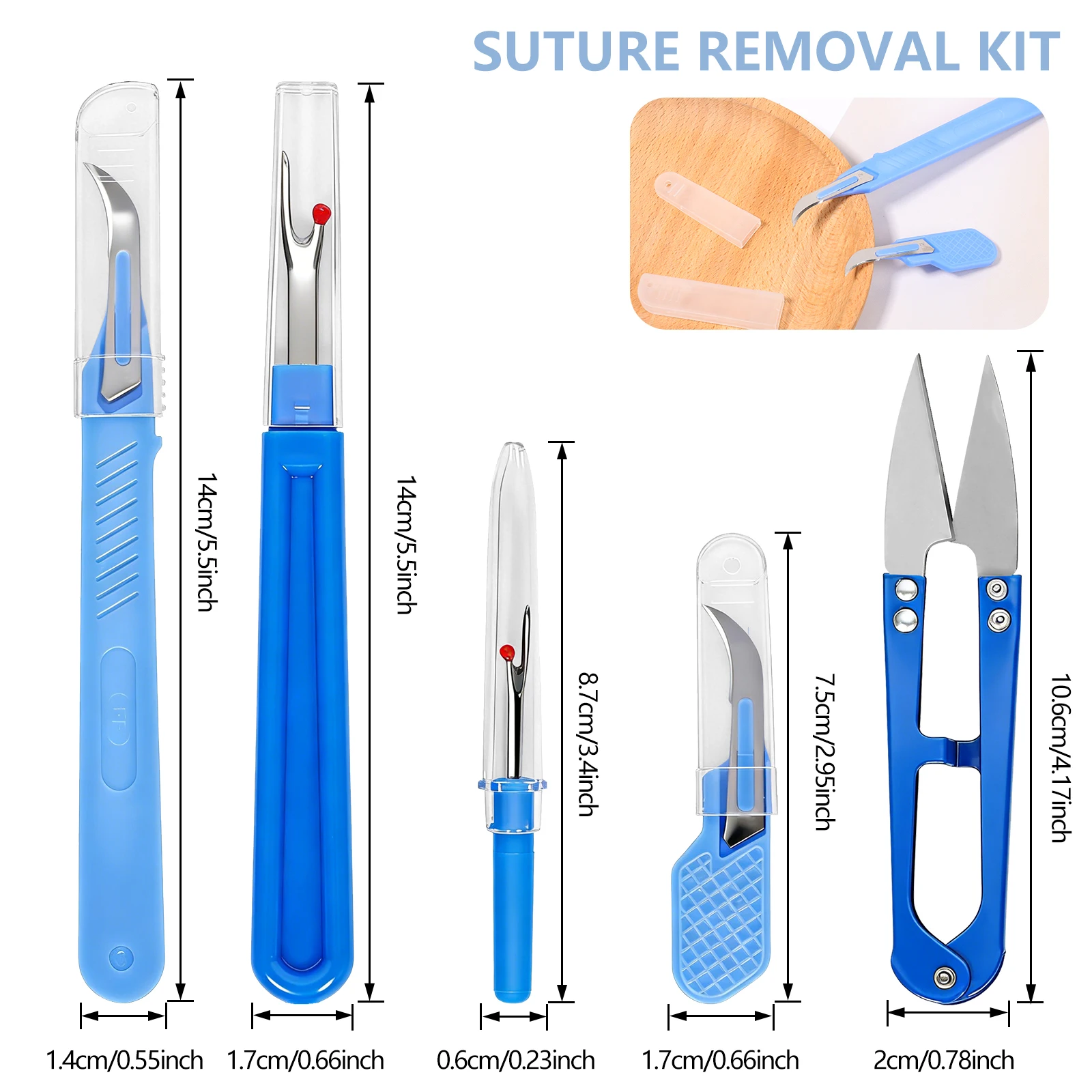 파란색 봉합제거기 세트 5개, 실 제거기, 봉합사 제거 - Sewing Kit 리뷰 및 가격