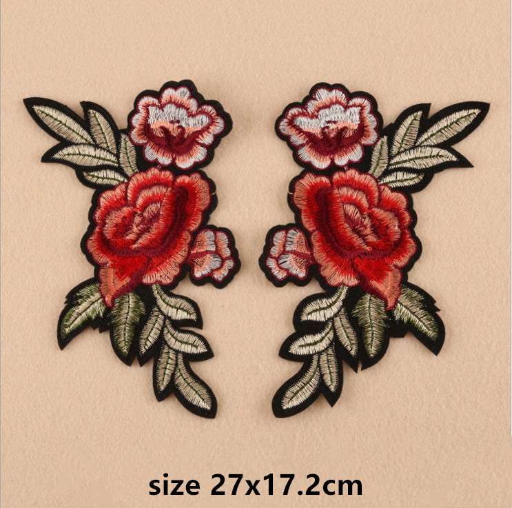 신상품 10개 장미꽃 자수 패치 다리미 부착 또는 바느 - Sewing Id 리뷰 및 가격