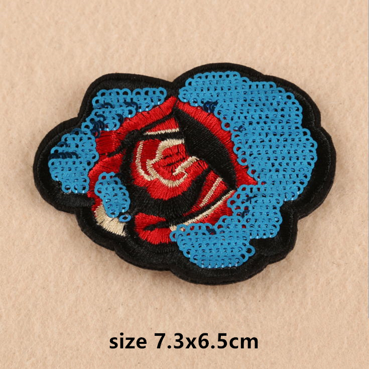 신상품 10개 장미꽃 자수 패치 다리미 부착 또는 바느 - Sewing Id 리뷰 및 가격