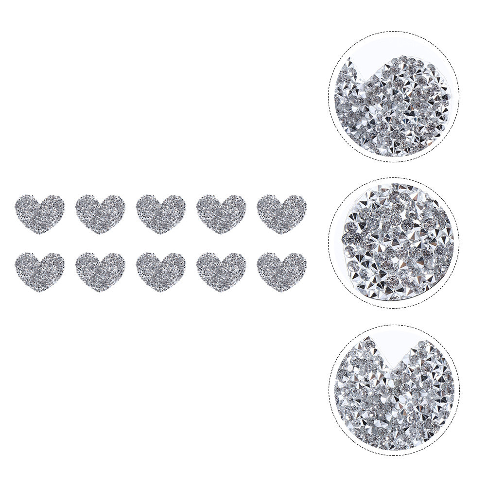 10개입 하트 모양 자수 패치, 라인스톤 장식, 옷이나 - Sewing Recycling 리뷰 및 가격