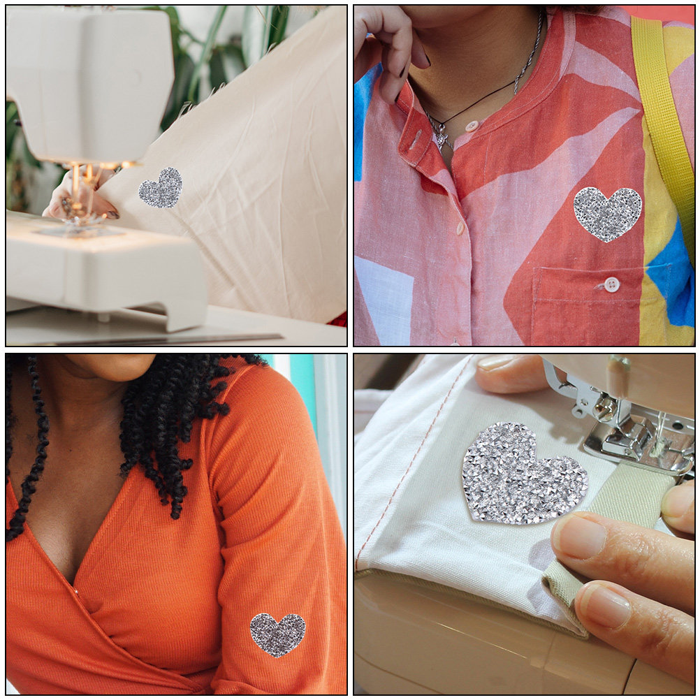 10개입 하트 모양 자수 패치, 라인스톤 장식, 옷이나 - Sewing Recycling 리뷰 및 가격