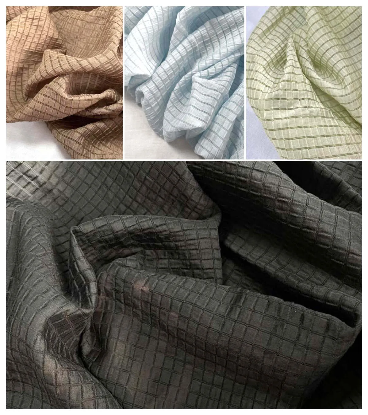 크림 옐로우 체크 패브릭 여름 의상 바느질을위한 부드러 - Textile And Sewing Materials 리뷰 및 가격