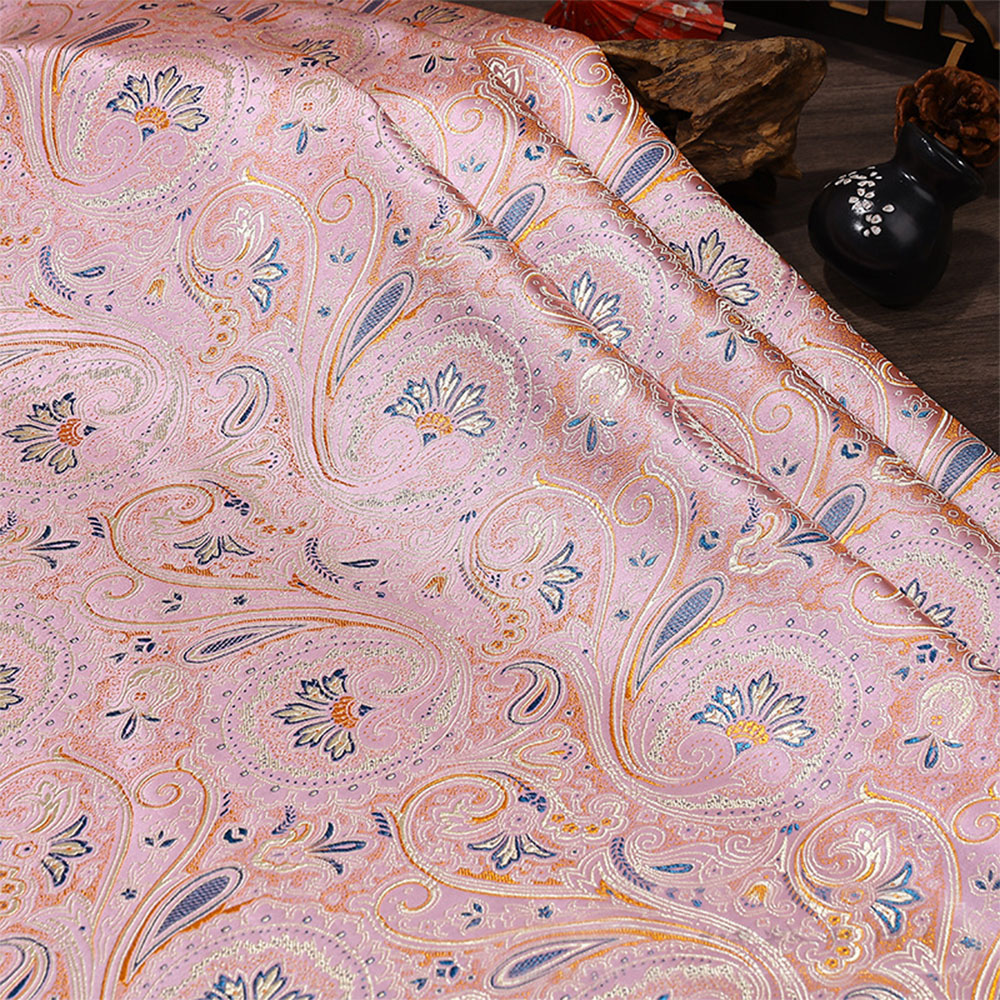 50x75cm 나선형 꽃 패턴 자카드 브로케이드 다마스 - Textile And Sewing Materials 리뷰 및 가격