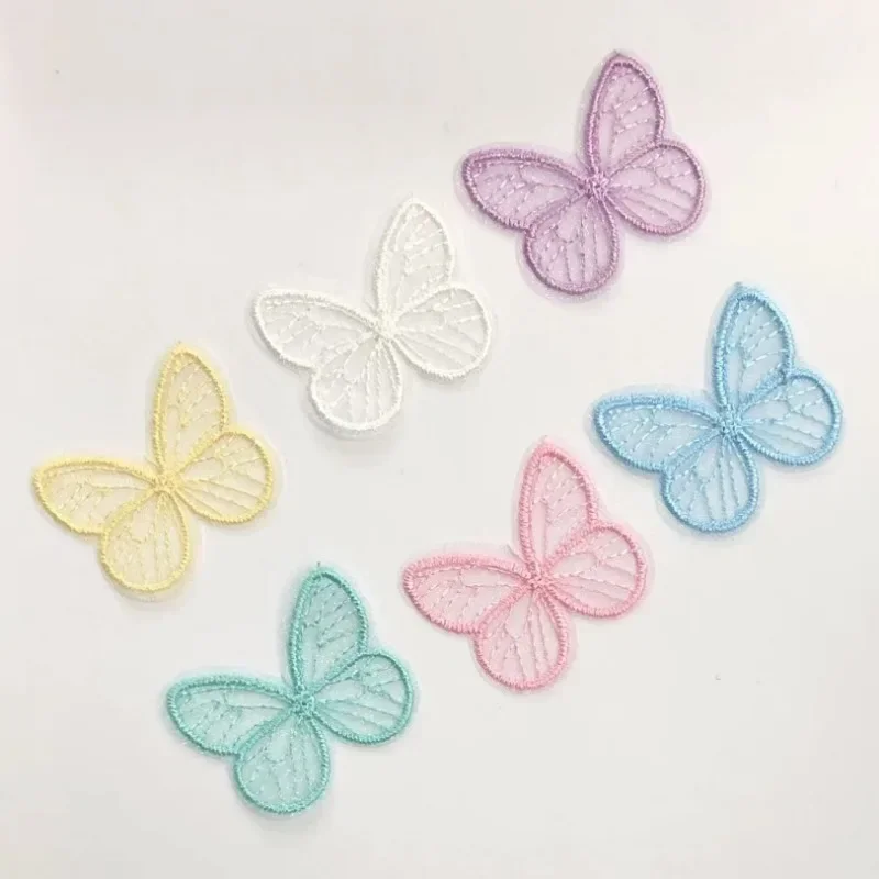 20 개/몫 4.5*3.5cm 수 놓은 메쉬 나비 천  - Sewing Tas 리뷰 및 가격