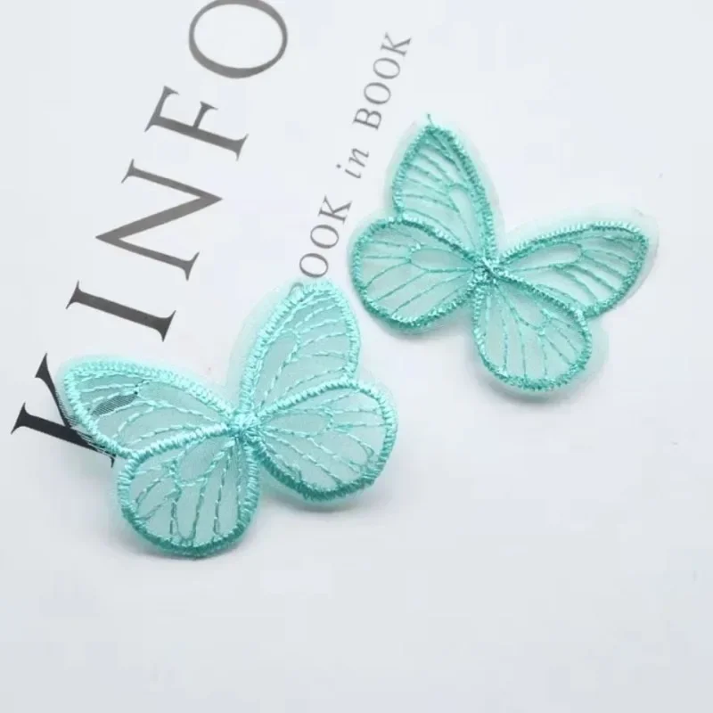 20 개/몫 4.5*3.5cm 수 놓은 메쉬 나비 천  - Sewing Tas 리뷰 및 가격