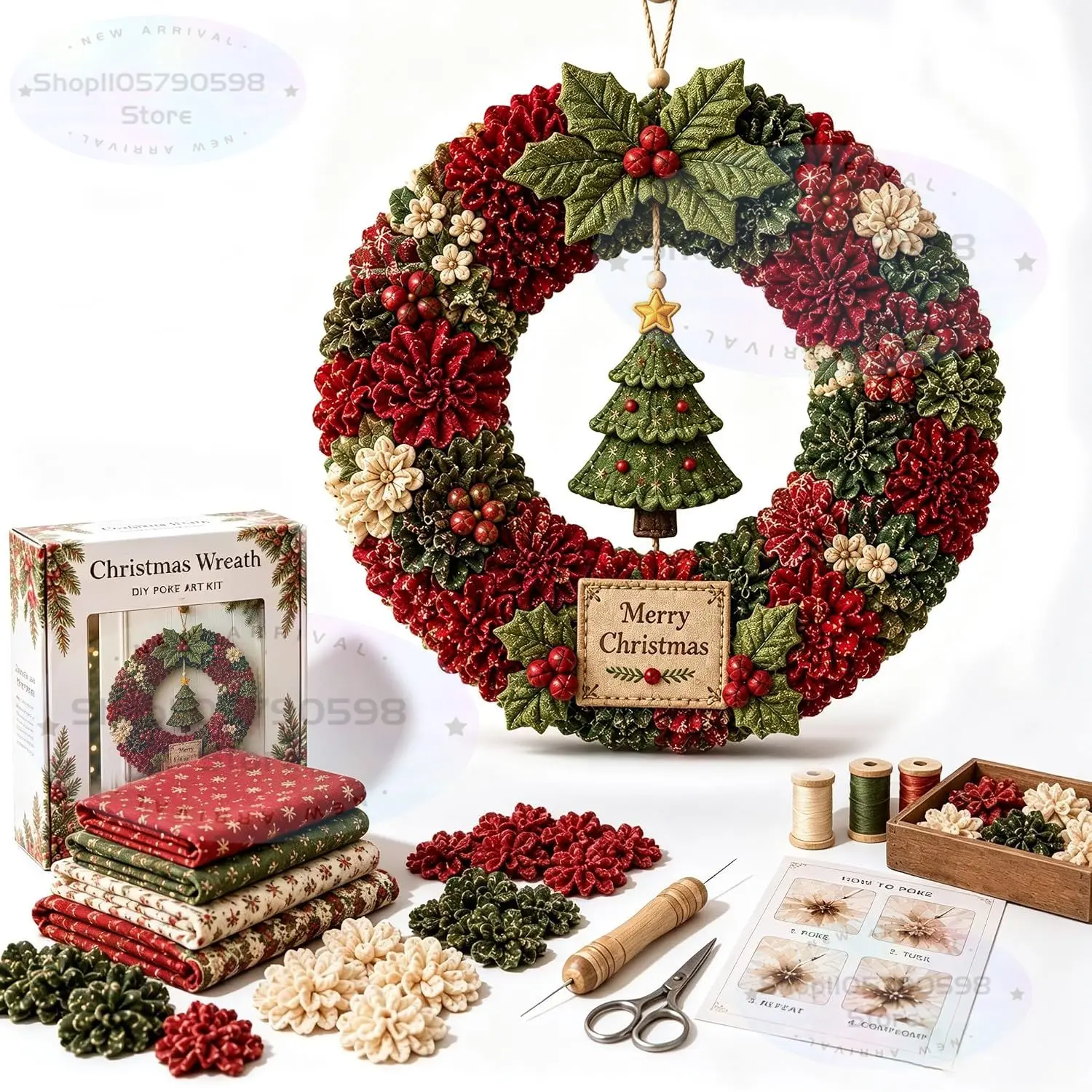3D 패브릭으로 만드는 리스 DIY 키트, 초보자 및  - Sewing Kit 리뷰 및 가격