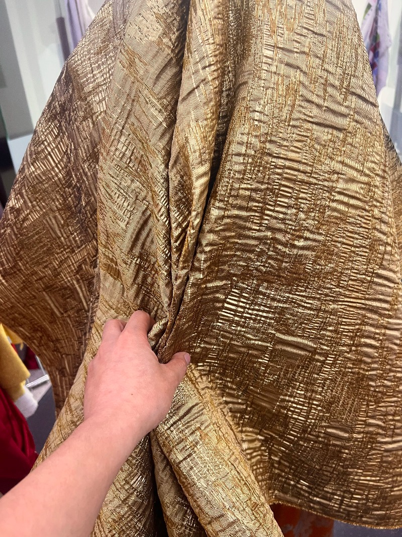 브론즈 브라운 텍스처드 불규칙 자카드 원단 빈티지 직물 - Textile And Sewing Materials 리뷰 및 가격